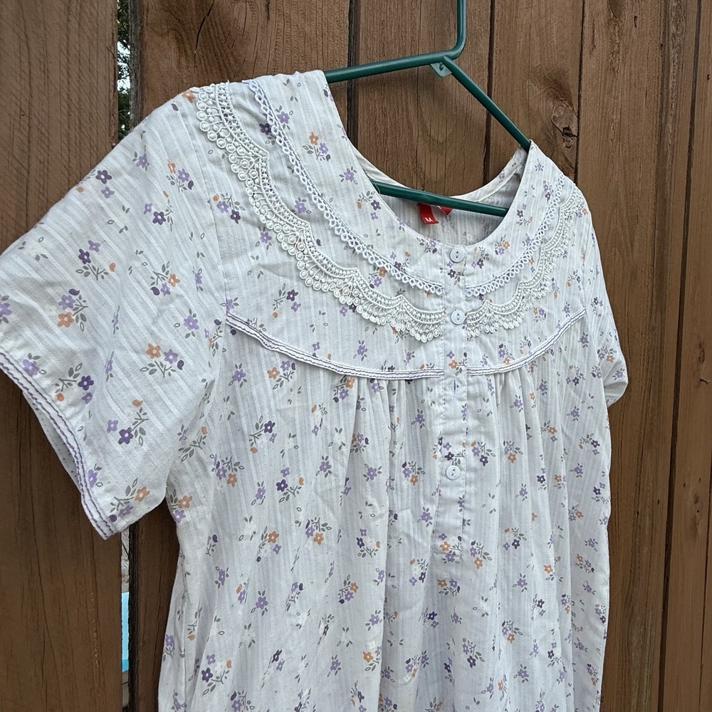 JULIET‎ Smocked Floral Maxi Night Gown  Medium